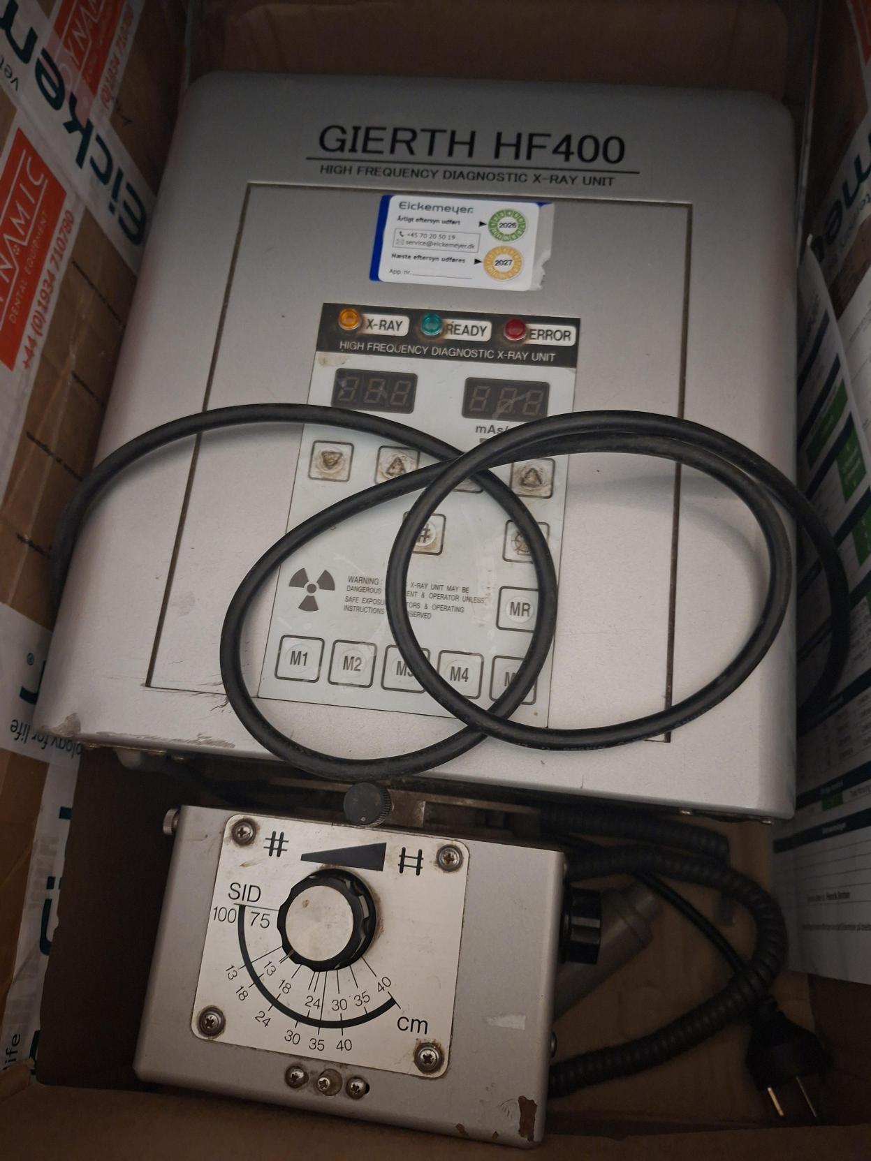 SN 31517 Bærbar røntgenkilde Gierth HF400 M inkl. håndudløser